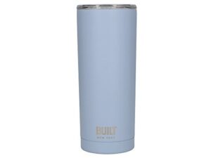 built stainless steel vacuum-insulated thermal travel cup, 565 ml (20 fl oz) - arctic blue