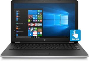 2018 hp 15.6" touchscreen laptop pc, intel core i5-7200u, 8gb ddr4, 2tb hdd, intel hd graphics 620, 802.11ac, bluetooth, dvd rw, usb 3.1, hdmi, webcam, windows 10 home, silver