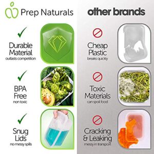 PrepNaturals Containers- 50 Pack of 25 Oz 100% BPA-free Plastic Food Containers with Lids- For Meal Preps and Storage- Dishwasher Safe- Food Storage Containers with Lids
