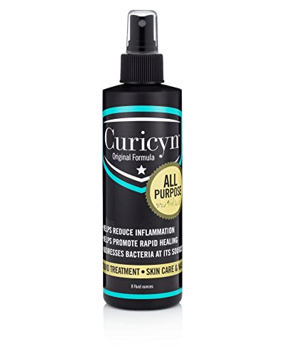 Curicyn, Wound Treatment Spray for All Animals - Original Formula, Helps Reduce Inflammation, Easy and Effective Pet Wound Care, Dog and Cat Skin Care Infection Treatment, - 8 oz Spray Bottle