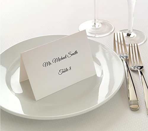 Small White Place Cards - Printable Tent Cards for Inkjet & Laser Printers - 200 Tent Cards