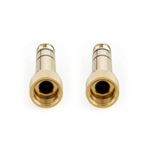 CESS 2-Pack 1/4" Stereo Phone Screw-On Adapter - Male 1/8" to Male 1/4" - 3.5mm Stereo to 6.35mm Stereo