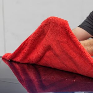 Maxshine 1000GSM Crazy Microfiber Drying Towel Series – Large Red 19.69 x 27.56 inches, Efficient Car Washing and Drying, Long Service Life