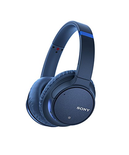 Sony Noise Cancelling Headphones WHCH700N: Wireless Bluetooth Over the Ear Headset with Mic for phone-call and Alexa voice control - Blue