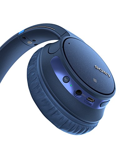 Sony Noise Cancelling Headphones WHCH700N: Wireless Bluetooth Over the Ear Headset with Mic for phone-call and Alexa voice control - Blue