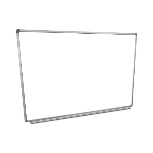 Offex Wall-Mounted Magnetic Dry Erase Whiteboard with Aluminum Frame and 2.5" Marker Tray, 60"W x 40"H - Perfect for School, Classroom, Conference and Presentation