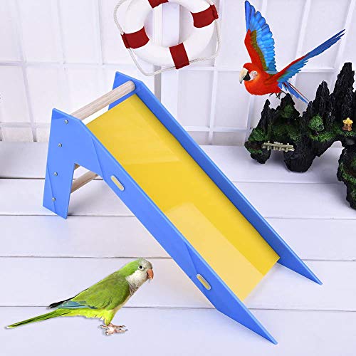 Bestmemories 2 in 1 Parrot's Slide Training Bird Toys and Crawling Ladder Parrot Educational Toys Bird Skill Training Slide Ladder Parrot Trick Training Sliding Prop