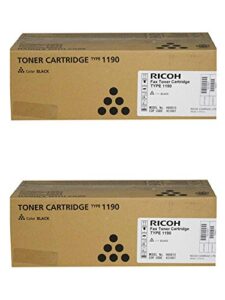 ricoh 431007 black toner cartridge 2-pack for 1190l