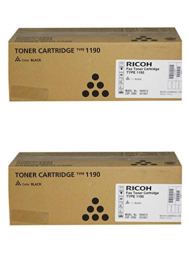 Ricoh 431007 Black Toner Cartridge 2-Pack for 1190L