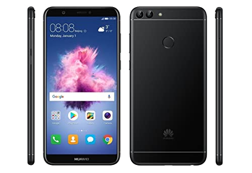 Huawei P Smart (32GB) 5.6" Fullview Display & Dual Camera's, 4G LTE Dual-SIM Factory Unlocked w/ Fingerprint Scanner FIG-L23 International Model, No Warranty (Black)