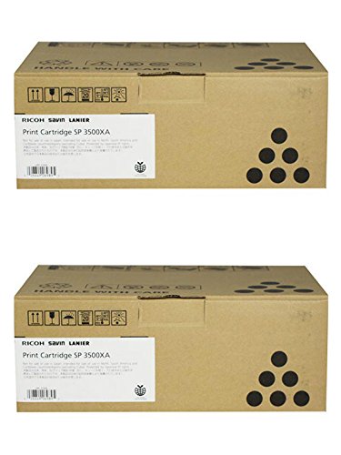 Ricoh 406989 High Yield Black Toner Cartridge 2-Pack for Aficio SP 3500, 3510