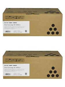 ricoh 406464 black toner cartridge 2-pack for aficio sp 3400, 3410, 3500, 3510