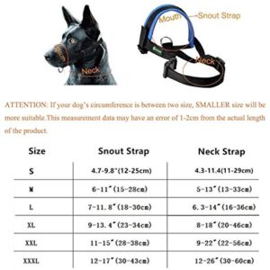 Lepark Nylon Dog Muzzle for Small,Medium,Large Dogs Prevent from Biting,Barking and Chewing,Adjustable Loop(L/Black)