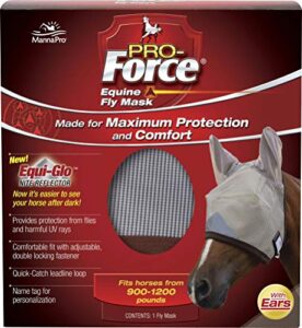 manna pro pro force equine fly mask w/ears horse
