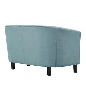 Modway EEI-2615 Prospect Velvet Upholstered Contemporary Modern Loveseat In Sea Blue