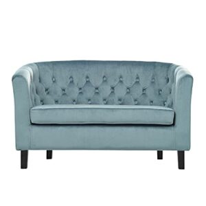 Modway EEI-2615 Prospect Velvet Upholstered Contemporary Modern Loveseat In Sea Blue