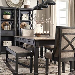 Signature Design by Ashley Tyler Creek Farmhouse 75" Display Cabinet or Bookcase with Drawers, Almost Black