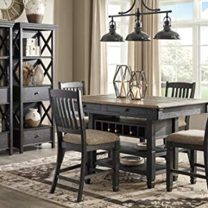 Signature Design by Ashley Tyler Creek Farmhouse 75" Display Cabinet or Bookcase with Drawers, Almost Black