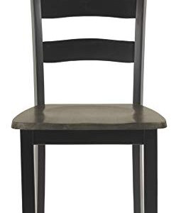 Signature Design by Ashley Froshburg Rustic Farmhouse Ladderback Dining Chair, 2 Count, Dark Brown