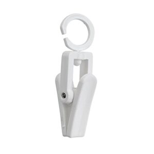 white plastic swivel clips - pack of 50