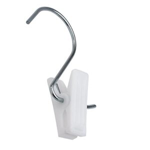 sswbasics hanger clips with silver hook - pack of 50