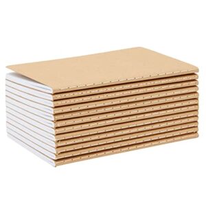 12-Pack Kraft Paper Notebooks A6 Size, 4x6 In Writing Journal with 80 Lined Pages, Notebook Set for Students, Writing, Classroom, Travel, Business, Office Supplies