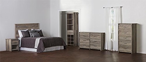 Ameriwood Home Bassinger 5 Drawer Dresser, Gray Oak