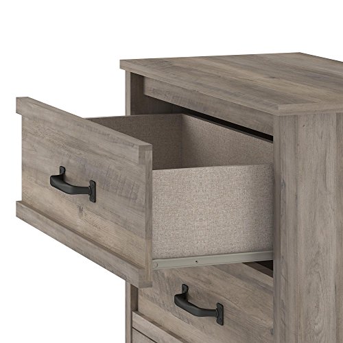 Ameriwood Home Bassinger 5 Drawer Dresser, Gray Oak