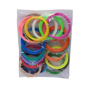LEE FUNG 3D Pen Filament Refills Set of 20 Colors 1.75mm PCL 3D Printing Filament 16.4 Feet of Each Dimensional Accuracy +/- 0.05 mm for 3D Printer Pen with One Normal Package