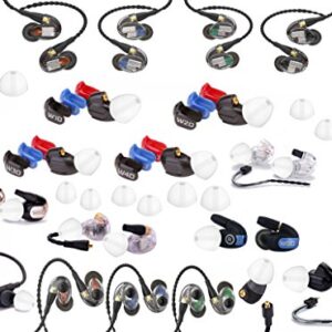 12pcs (N-W-RND) S/M/L Round Comfort Replacement Eartips Adapters Earbuds Compatible with Westone in Ear Earphones Headphones