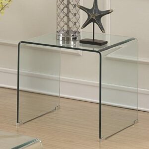 coaster home furnishings ripley square end table clear