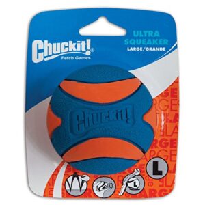 chuck it dog (3 pack) ultra squeaker ball, large, all breed sizes