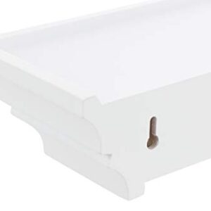 kieragrace Madison Contoured Floating Wall Shelf - White, 16", Set of 3