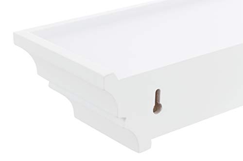 kieragrace Madison Contoured Floating Wall Shelf - White, 16", Set of 3