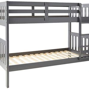 Donco Kids Austin Mission Twin Over Twin Dark Grey Bunkbed