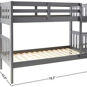 Donco Kids Austin Mission Twin Over Twin Dark Grey Bunkbed