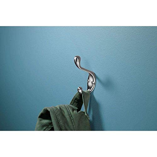 Liberty 3.5 in. Matte Nickel Heavy Duty Coat and Hat Hook Value Pack (3-Pack)