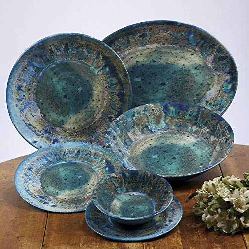 Certified International Radiance Teal Melamine 11" Dinner Plate, Set of 6