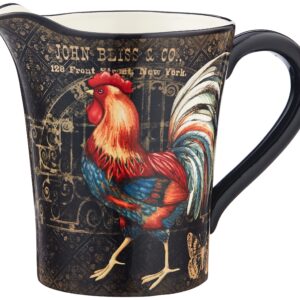 Certified International 112 oz Gilded Rooster Ceramic Serveware, One Size, Multicolored