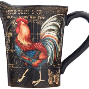 Certified International 112 oz Gilded Rooster Ceramic Serveware, One Size, Multicolored