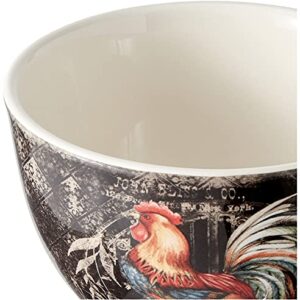 Certified International Gilded Rooster Set/4 Ice Cream Bowl 5.25", Assorted Designs,One Size, Multicolored