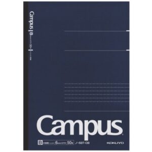 Kokuyo Campus Pre-Dotted Notebook, Semi B5-dotted 6 mm Rule - 30 Lines X 50 Sheets - 100 Pages, Pack of 5 Dark Blue