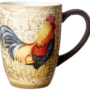 Certified International Gilded Rooster Dinnerware.Tabletop, One Size, Multicolor