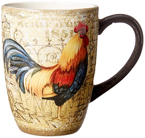 Certified International Gilded Rooster Dinnerware.Tabletop, One Size, Multicolor