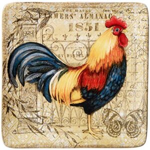 Certified International Gilded Rooster Dinnerware.Tabletop, One Size, Multicolor