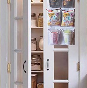 KIMBORA 2 Packs Narrow Over the Door/Wall Shoe Organizer, Small Hanging Shoe Rack for Closet with Clear Mesh Pocket for Bathroom, RV, Pantry, Camping (White)