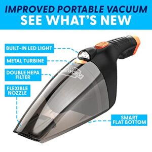 ThisWorx Car Vacuum Cleaner 2.0 - Upgraded w/ LED Light, Double HEPA Filter, 110W High Suction Power