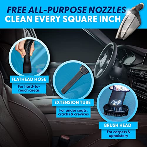 ThisWorx Car Vacuum Cleaner 2.0 - Upgraded w/ LED Light, Double HEPA Filter, 110W High Suction Power