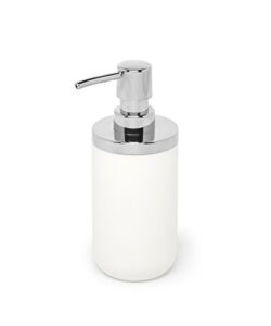 umbra junip hand soap dispenser-modern refillable pump for bathroom, white