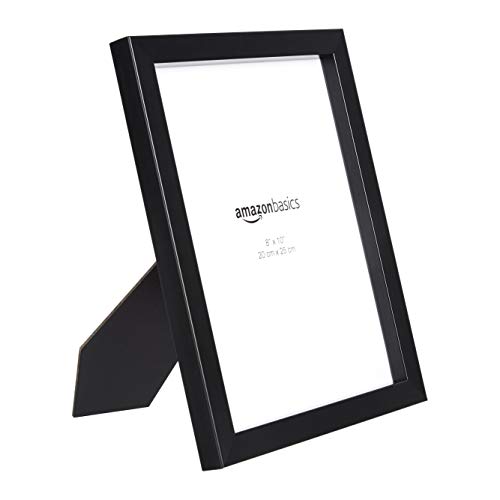 Amazon Basics Rectangular Photo Picture Frame, 8" x 10", Pack of 5, Black